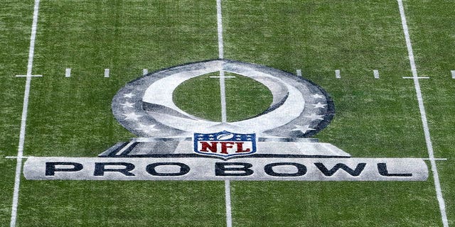 A general view of the Pro Bowl Logo on the field at Camping World Stadium before the start of 2018 Pro Bowl Game between the AFC Team against the NFC Team on January 28, 2018 in Orlando, Florida.