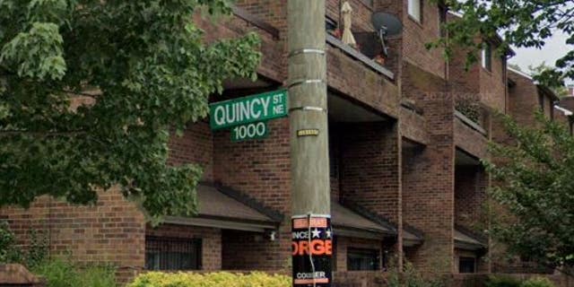 A Google Earth image shoes a street sign in the 1000 block of Quincy Street in northeast Washington, D.C.