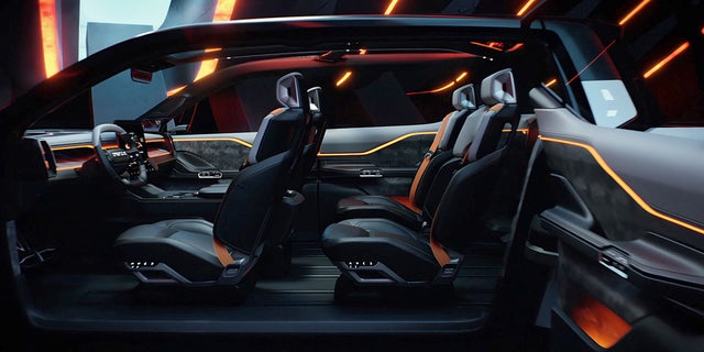 The Revolution's interior is roomy enough to accommodate a third row of folding seats.