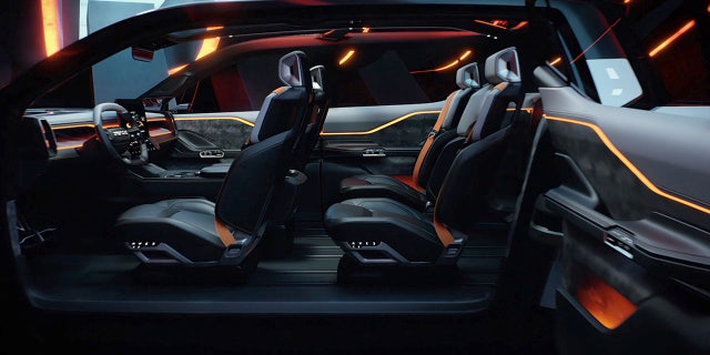 The Revolution's interior is roomy enough to accommodate a third row of folding seats.