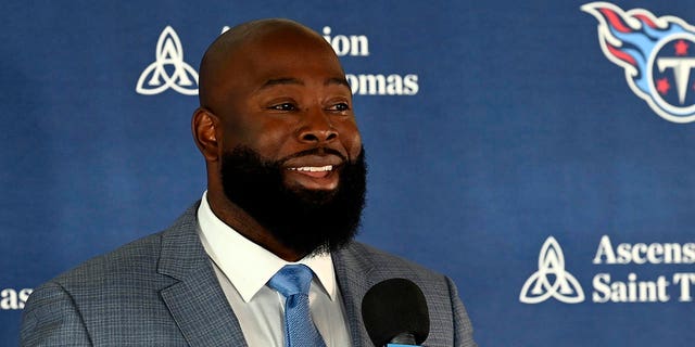 New Tennessee Titans NFL football team general manager Ran Carthon speaks during a news conference Friday, Jan. 20, 2023, in Nashville, Tenn. 