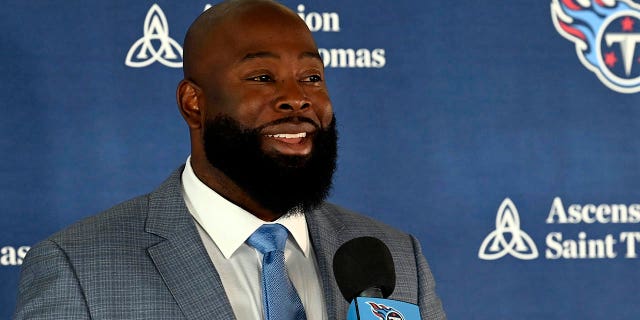 New Tennessee Titans NFL football team general manager Ran Carthon speaks during a news conference Friday, Jan. 20, 2023, in Nashville, Tenn. 