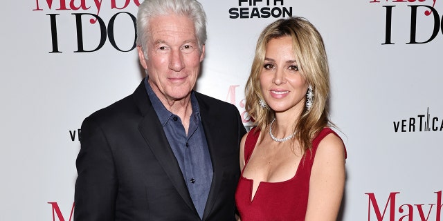 Richard Gere and Alejandra Silva attend a special screening of "Maybe I Do" at Crosby Street Hotel on Jan. 17, 2023, in New York City.