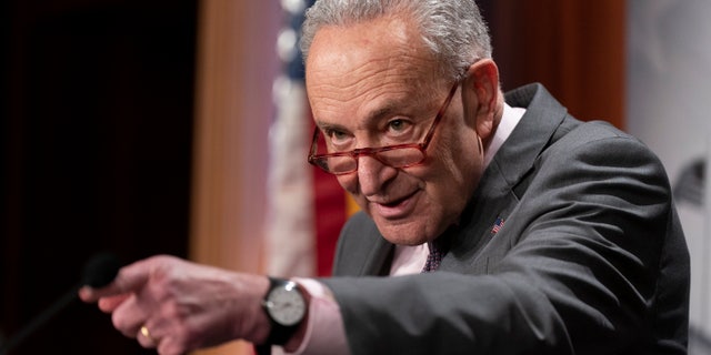 Senate Majority Leader Chuck Schumer of N.Y., speaks during a news conference on Capitol Hill, Wednesday, Jan. 25, 2023, in Washington.
