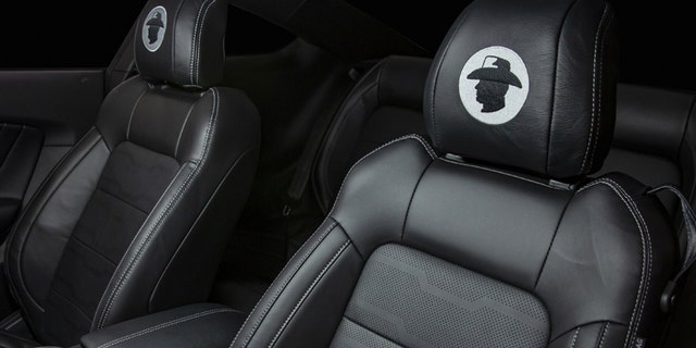 The seats feature Shelby's profile on the headrests.