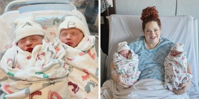 Texas newborns Annie Jo and Effie Rose, along with their mom, Kali Jo Scott.