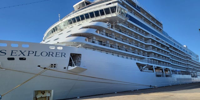 Seven Seas Explorer docked in Adelaide, Australia.