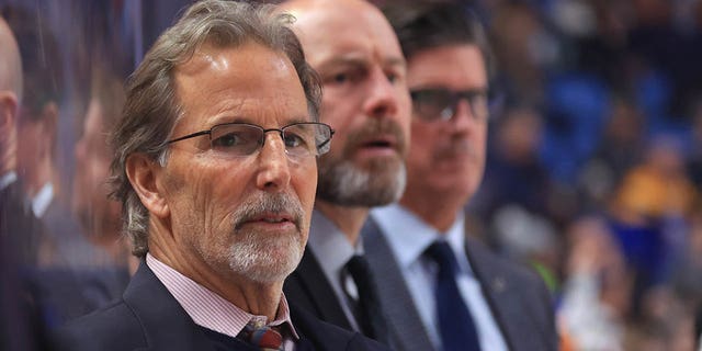 Philadelphia Flyers head coach John Tortorella watches the game against the Buffalo Sabres on Jan. 9, 2023, at KeyBank Center in Buffalo, New York.