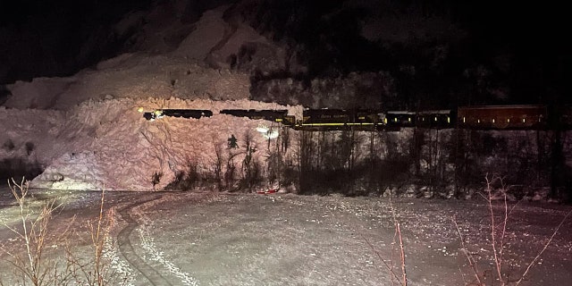 An Alaska Railroad train derailed after colliding with avalanche debris that covered the tracks south of Girdwood early Tuesday.