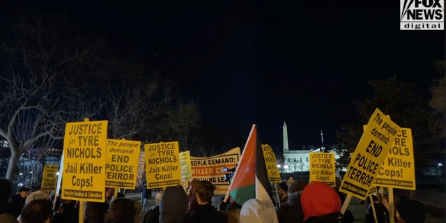 Tyre Nichols protesters gather.