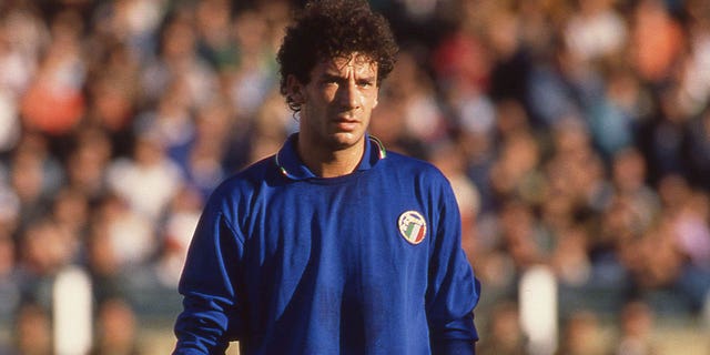 Gianluca Vialli of Italy looks on during the World Cup 1990, Italy. 