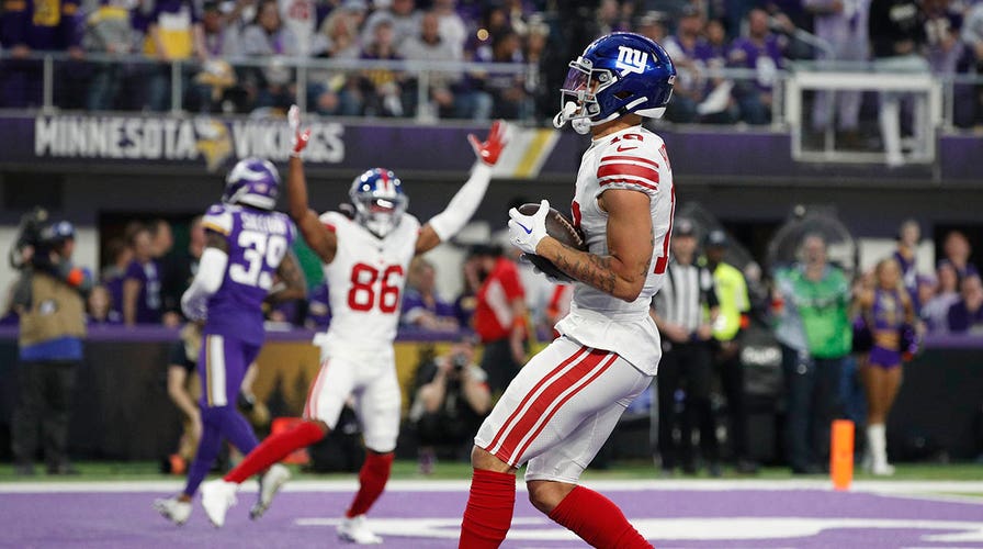 Vikings' fan rewarded with game ball after flipping off Giants' Isaiah  Hodgins | Fox News