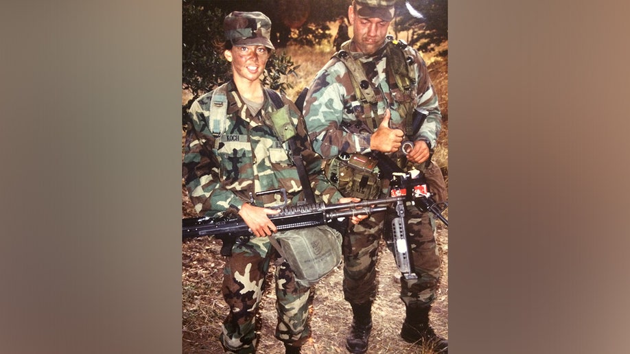 Woman in army uniform