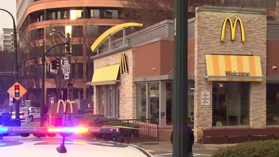 Police car near McDonald's
