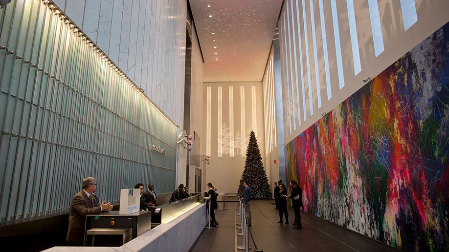 Inside One WTC lobby 