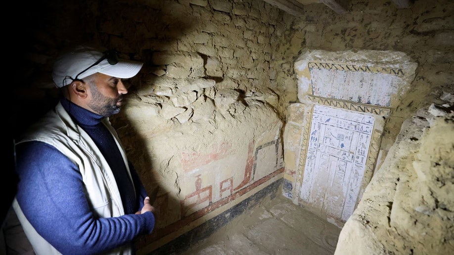 Inside one of the Saqqara tombs