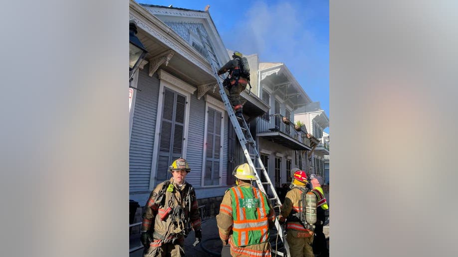 New Orleans Fire Department fights a residential fire