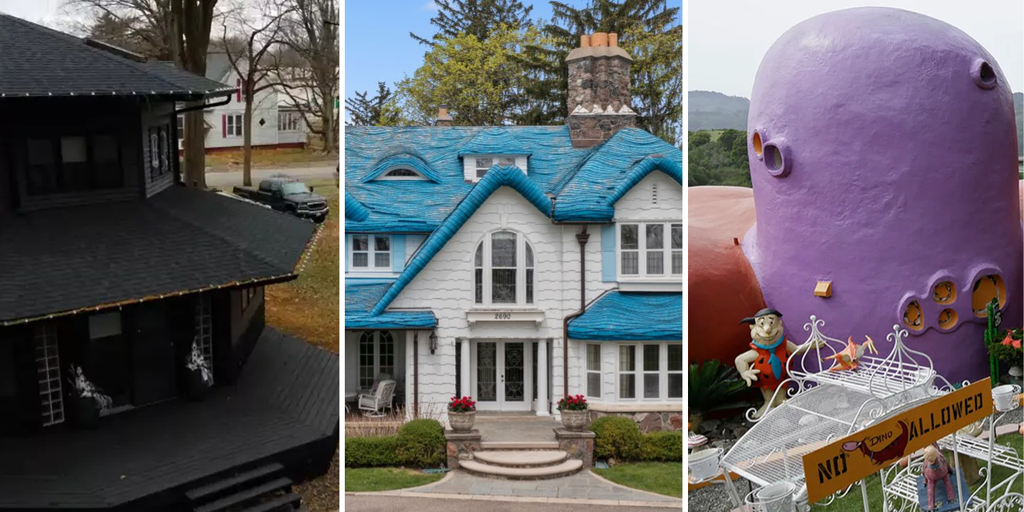 Oddest homes in America include the 'Smurf House' and one that's 'legally' haunted
