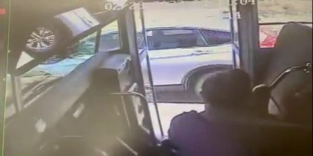 Hero School Bus Driver Saves Student from Oncoming Car