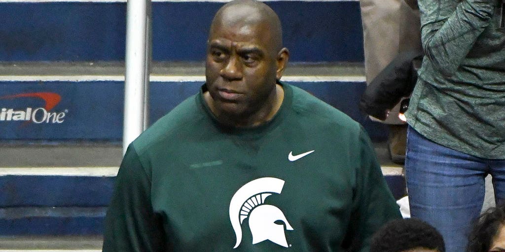 Magic Johnson's emotional reaction to deadly Michigan State