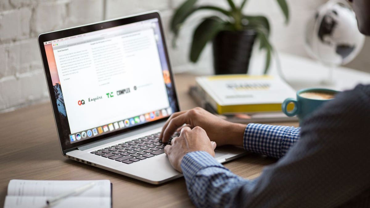 A person sitting at his computer.