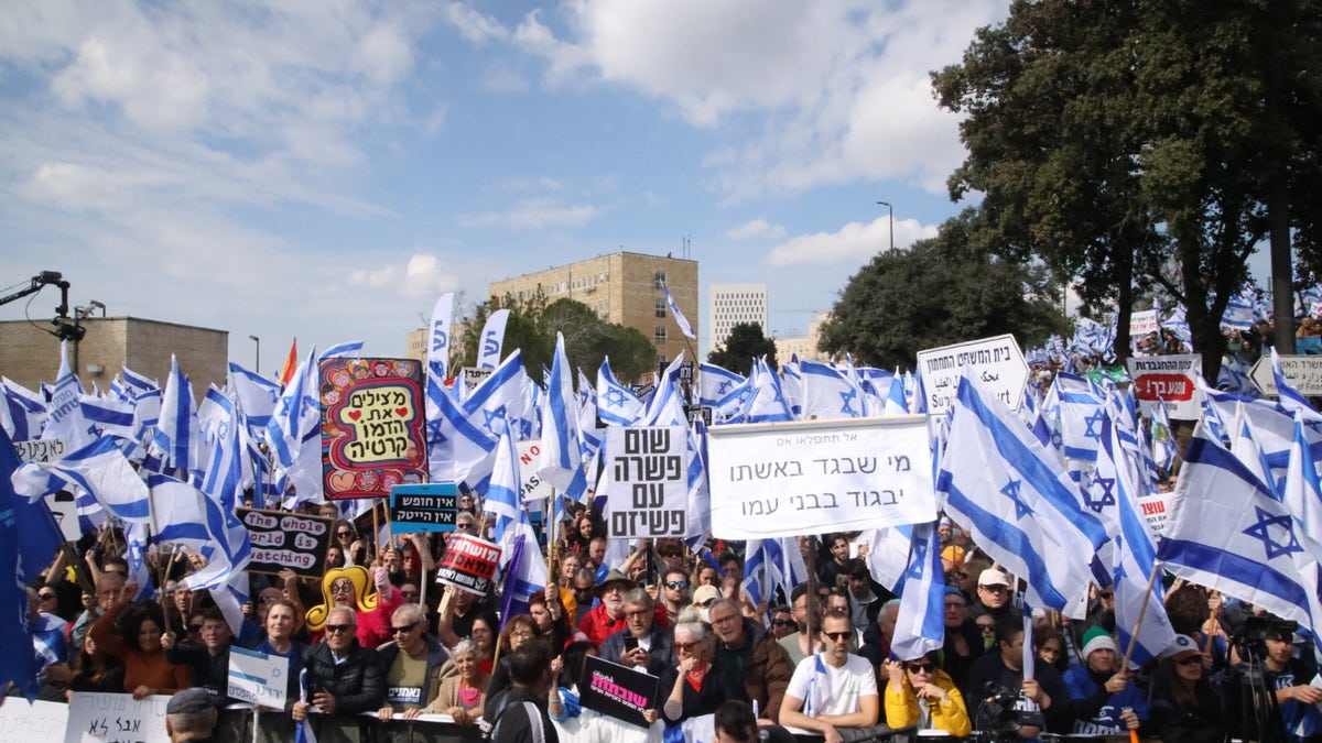 Protesters in Jersualem.