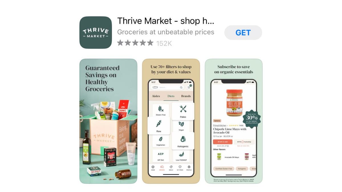 Thrive Market delivery app