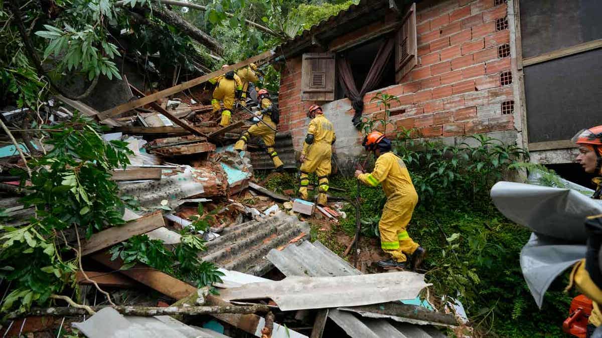 Rescue workers search for survivors in Brazil