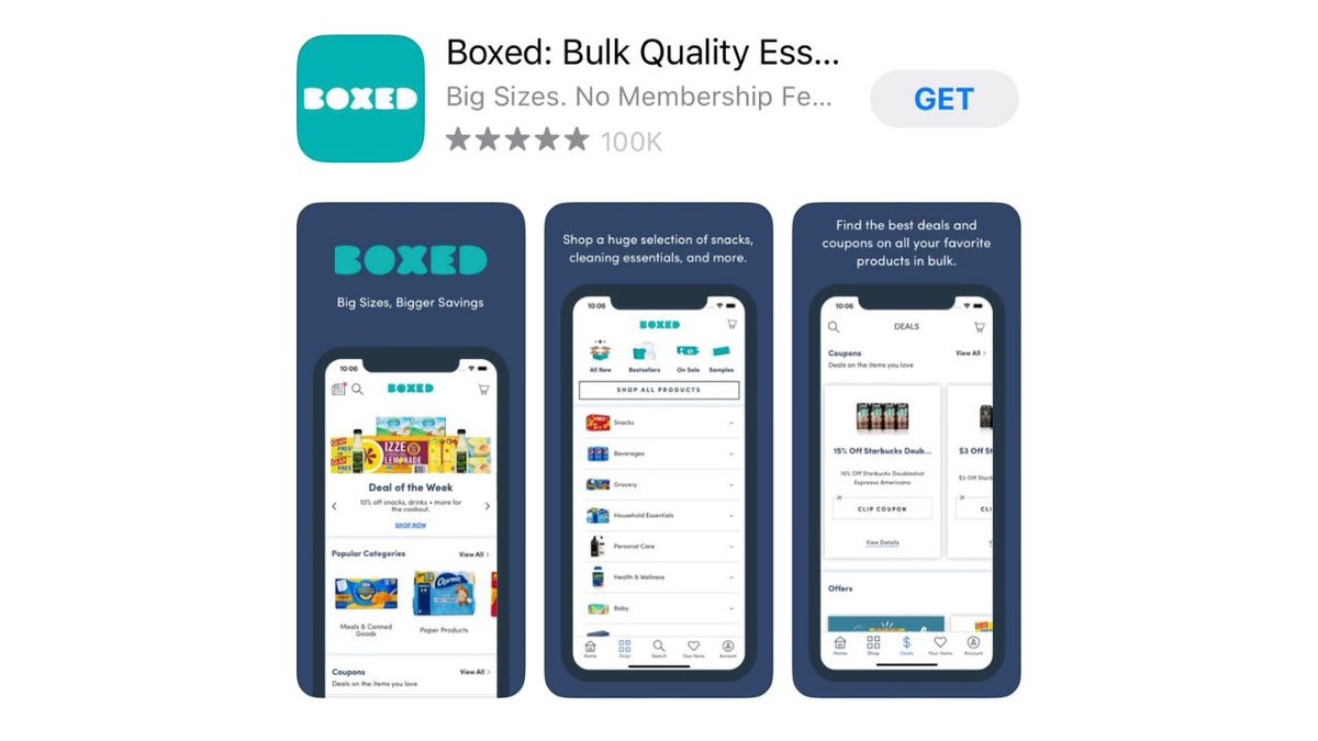 Image of Boxed grocery delivery app