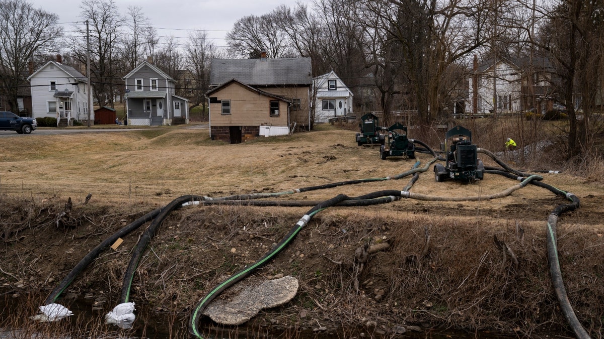 An East Palestine, Ohio, stream is cleaned up