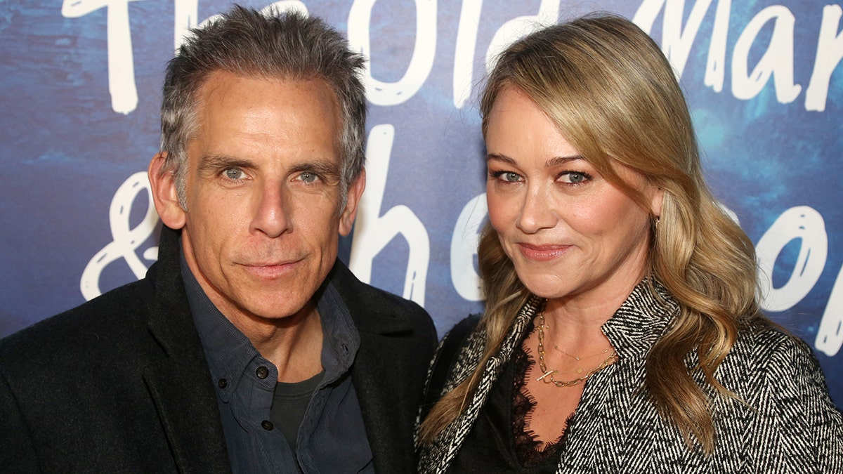 Chrstine Taylor and Ben Stiller at premiere of play