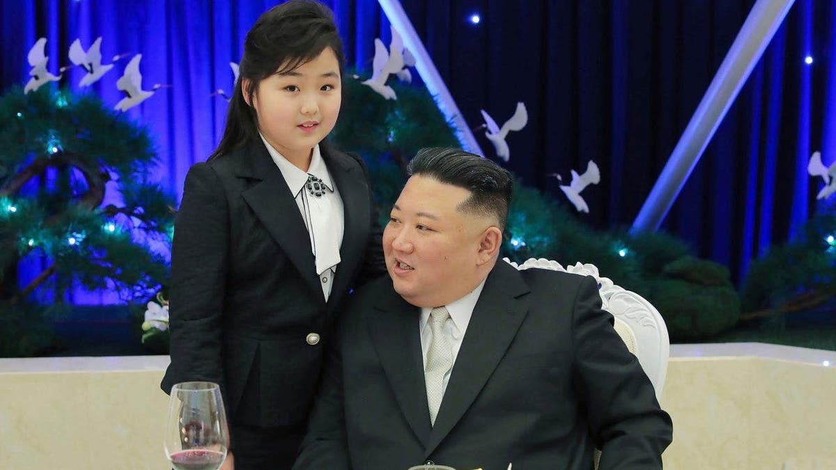Kim Jong Un and his daughter