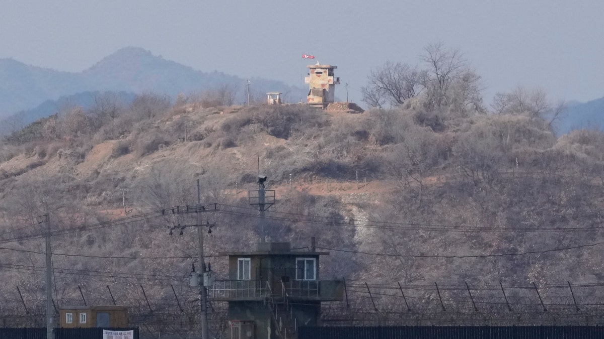 North Korea and South Korea military posts