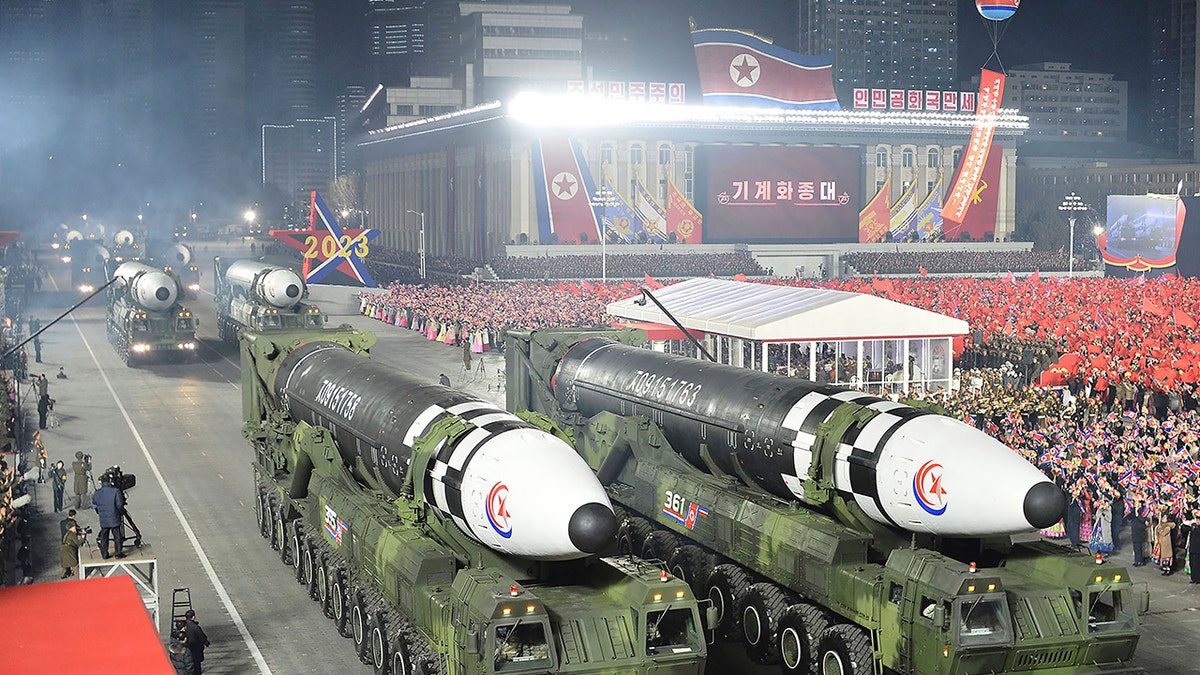 Missiles during a military parade