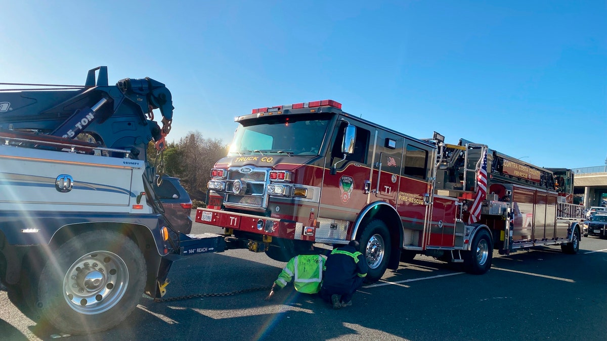 Tesla driver killed after barreling into ladder truck blocking accident  scene on California freeway | Fox News