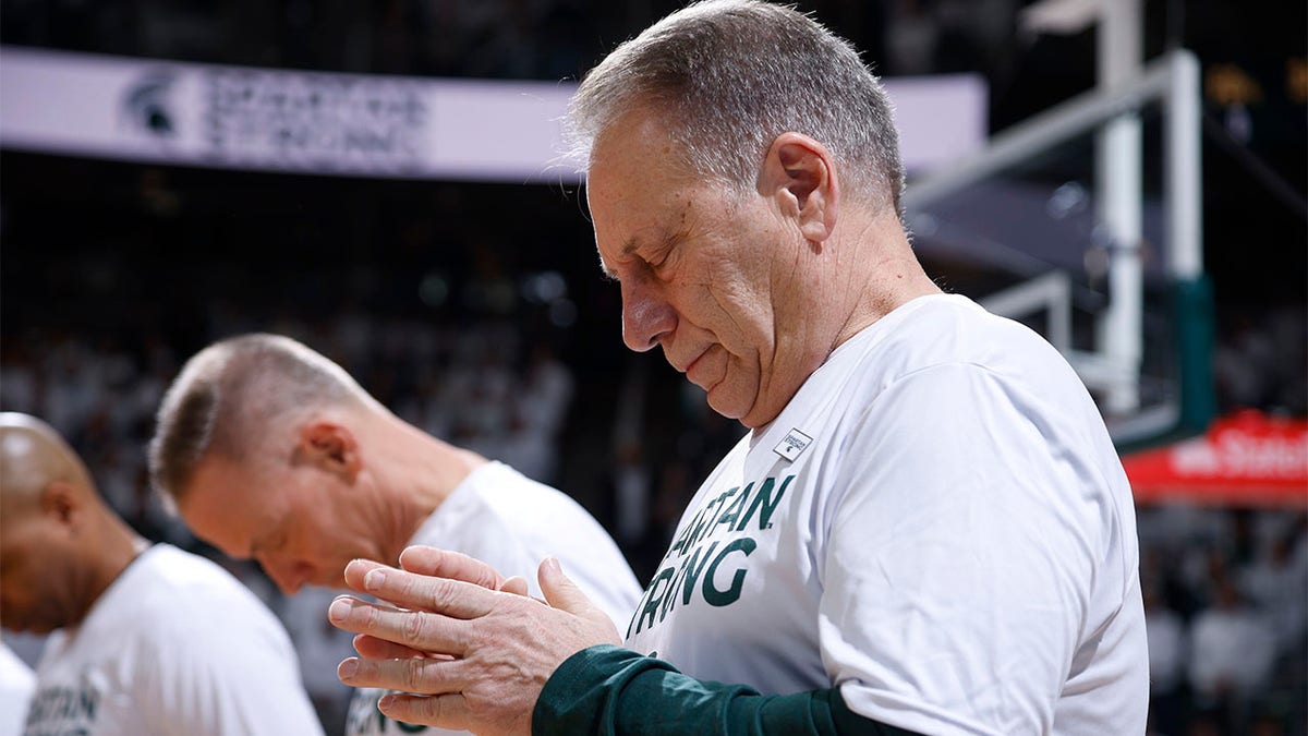 Michigan State coach Tom Izzo before a game against Indiana