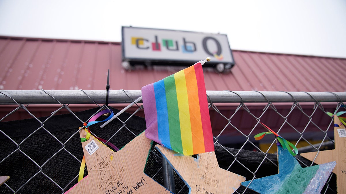 Club Q with gay pride flag after shooting