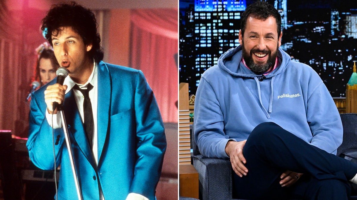 Adam Sandler then and now split