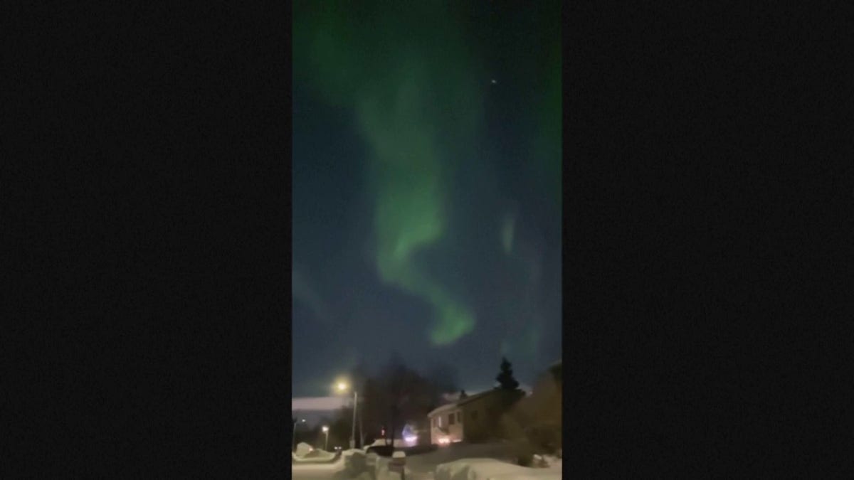 Northern Lights are seen near Anchorage, Alaska