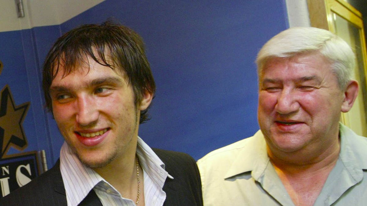 Alex Ovechkin with father, Mikhail
