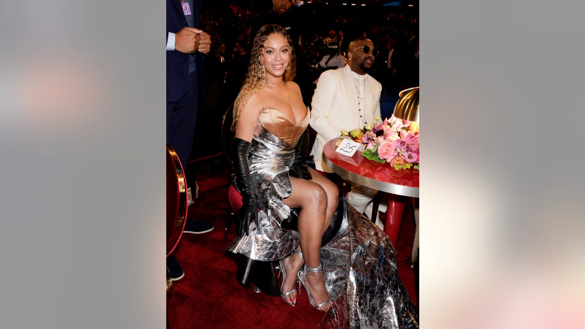 Beyonce seated at the Grammy Awards