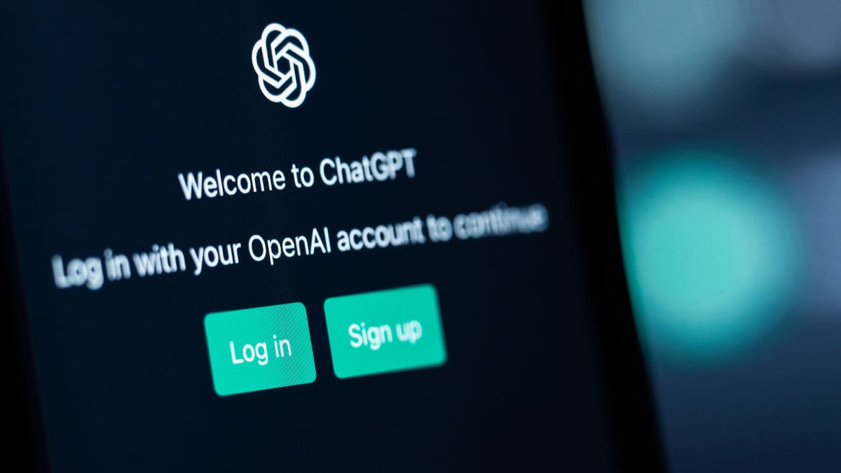 ChatGPT login page on phone