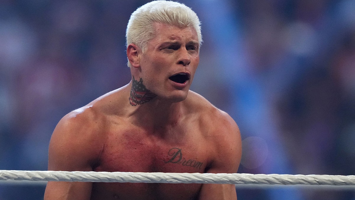 Cody Rhodes celebrates a win