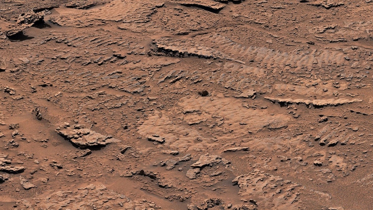 Martian rock with ripples