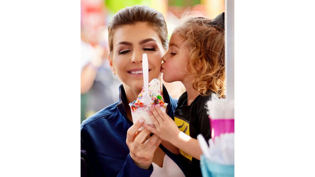 Casey DeSantis with family at fair