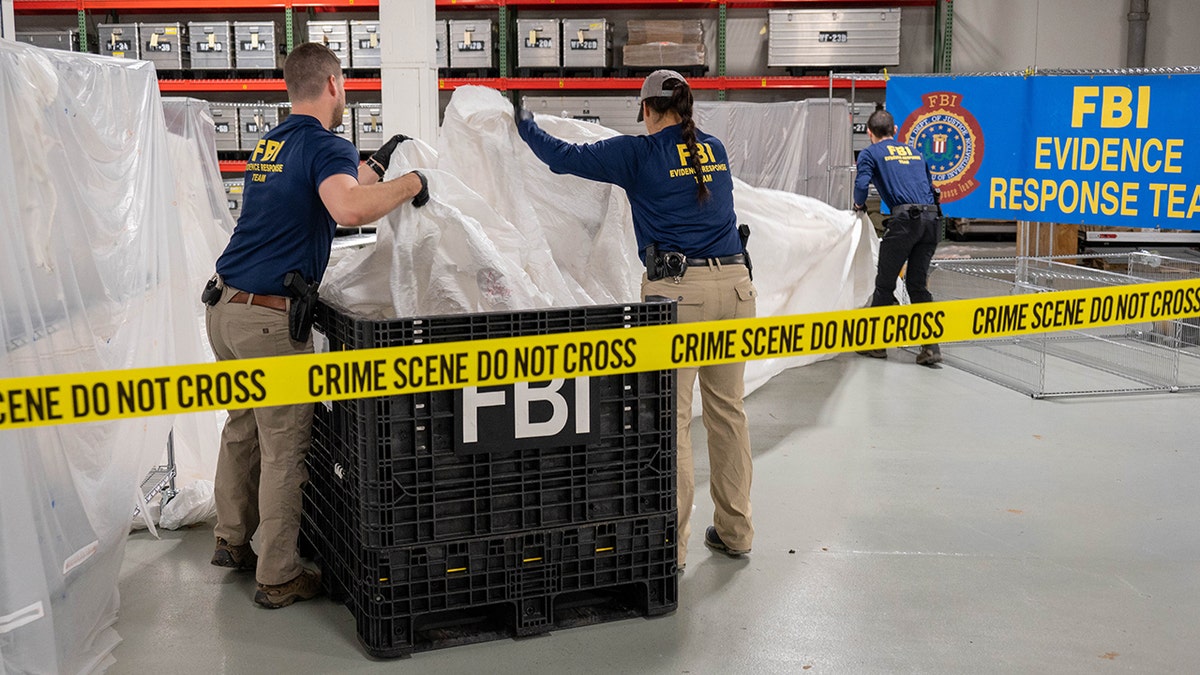 FBI Special Agents process Chinese balloon material