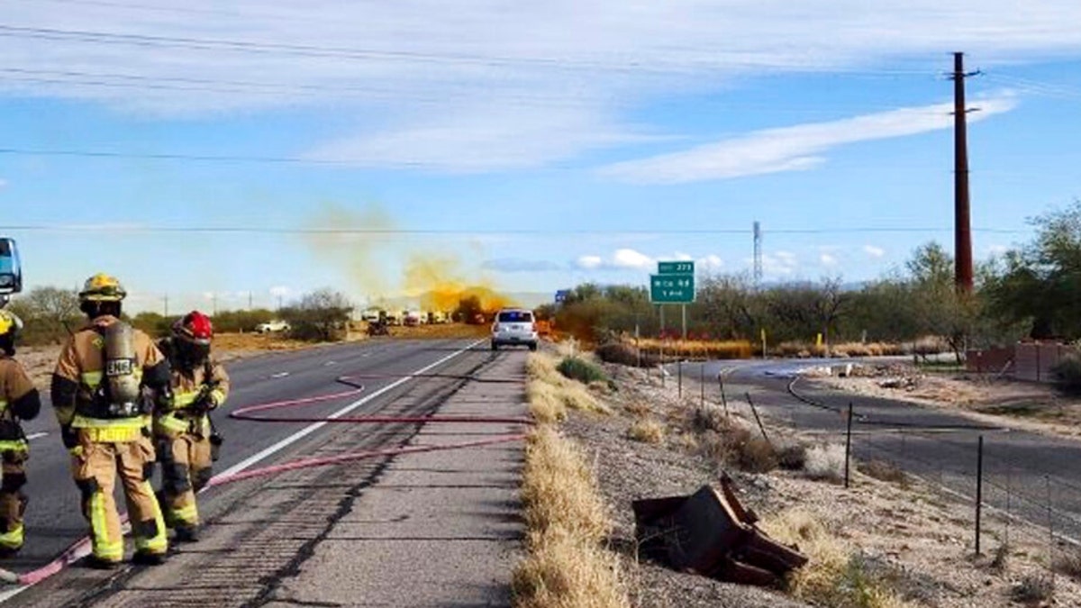 Troopers shut down the Tucson, Arizona freeway after the leak