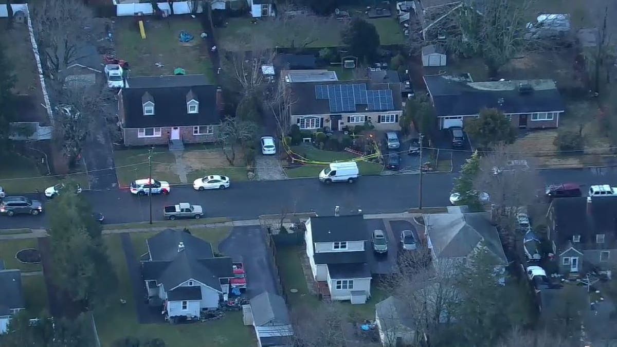 Neighborhood view of Long Island sinkhole