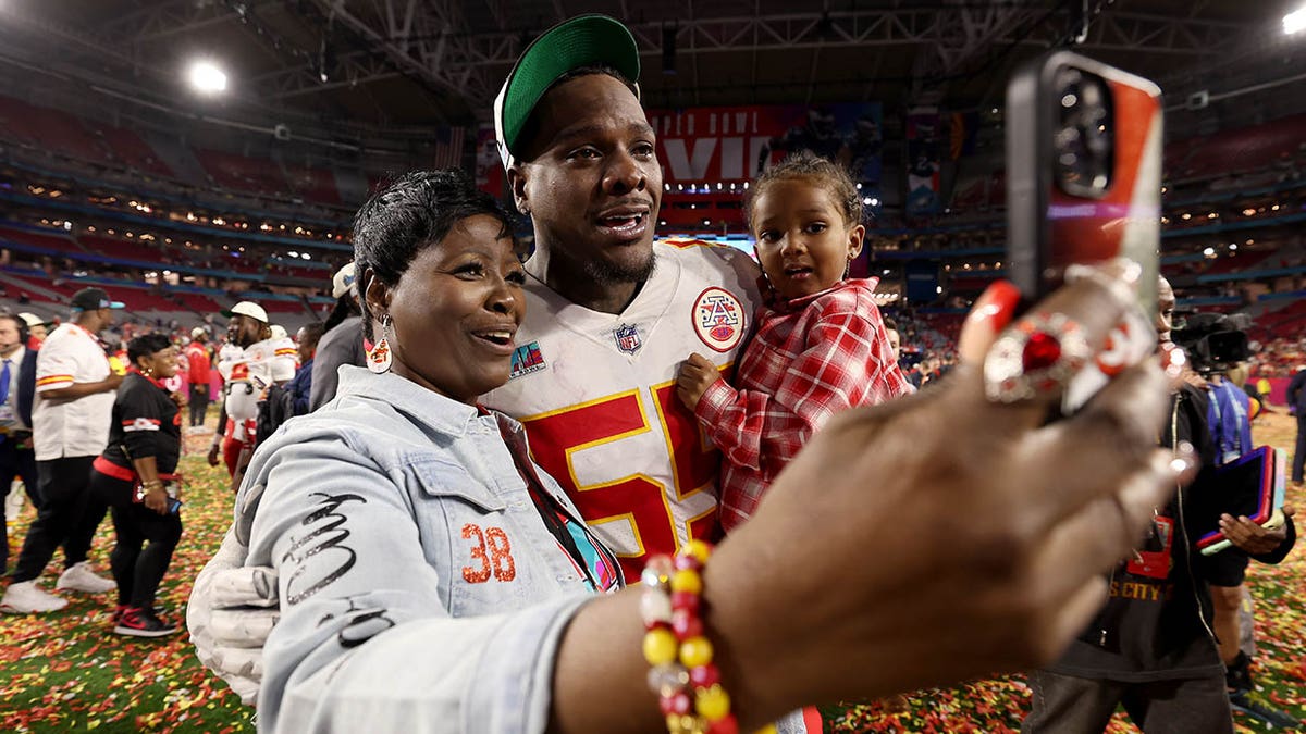 Chiefs’ Frank Clark sobs tears of joy reflecting on ‘rough year’ after Super Bowl LVII victory