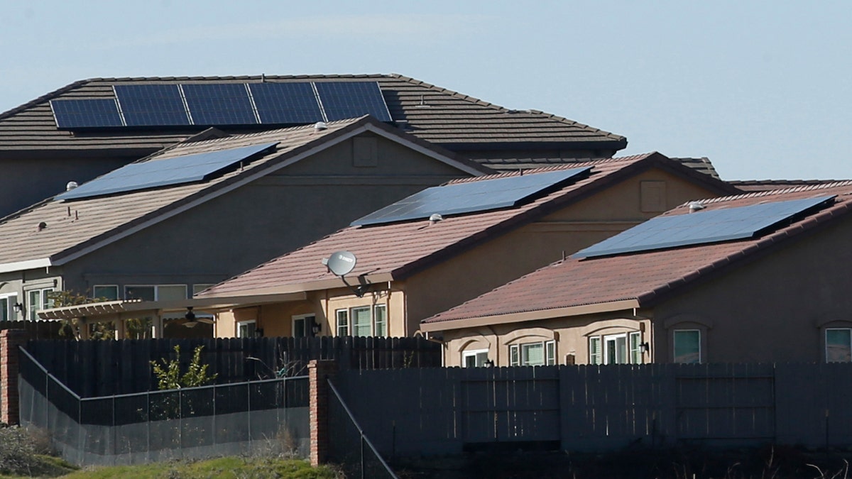 Solar panels on roof